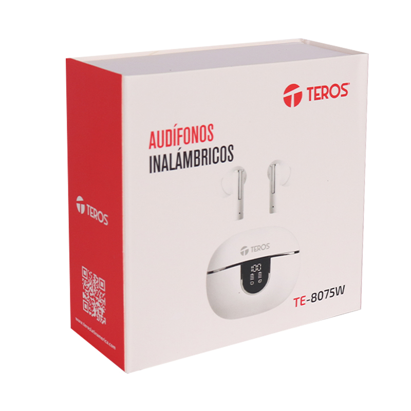 AUDIFONOS TEROS TE-8075W TWS Blanco