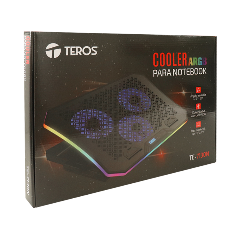 COOLER PARA NOTEBOOK TE7130N / COMPATIBLES CON NB HASTA 19" / 3 FAN DE 11cm