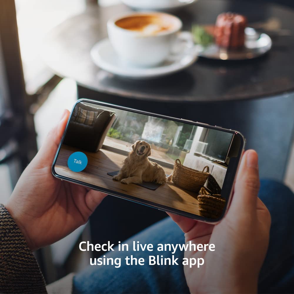 Cámara de seguridad Smart compacta, Amazon Blink Mini, para interiores, con video de alta definición 1080 y detección de movimiento, funciona con Alexa - 2 cámaras (negras)