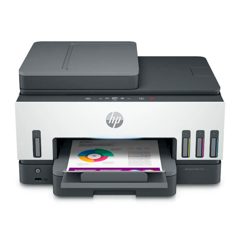 Impresora Multifuncional HP Smart Tank 790 Imprime, Escanea, Copia/Wi-Fi/BT/RED/FAX/USB 2.0