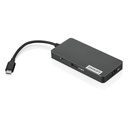 Adaptador de puertos (Hub) Lenovo USB-C, 7-in-1, Color Iron Grey (Gris Hierro)
