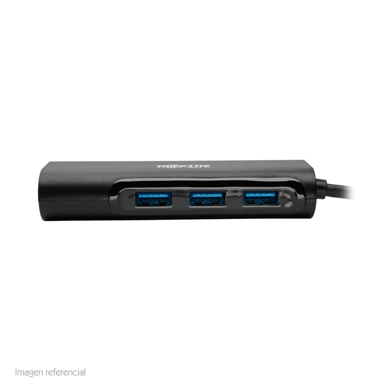 Adaptador Hub USB Type-C, portátil Tripp-Lite U460-003-3A1GB, 3 Puertos USB 3.1, RJ45, 5 Gbps.