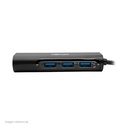 Adaptador Hub USB Type-C, portátil Tripp-Lite U460-003-3A1GB, 3 Puertos USB 3.1, RJ45, 5 Gbps.