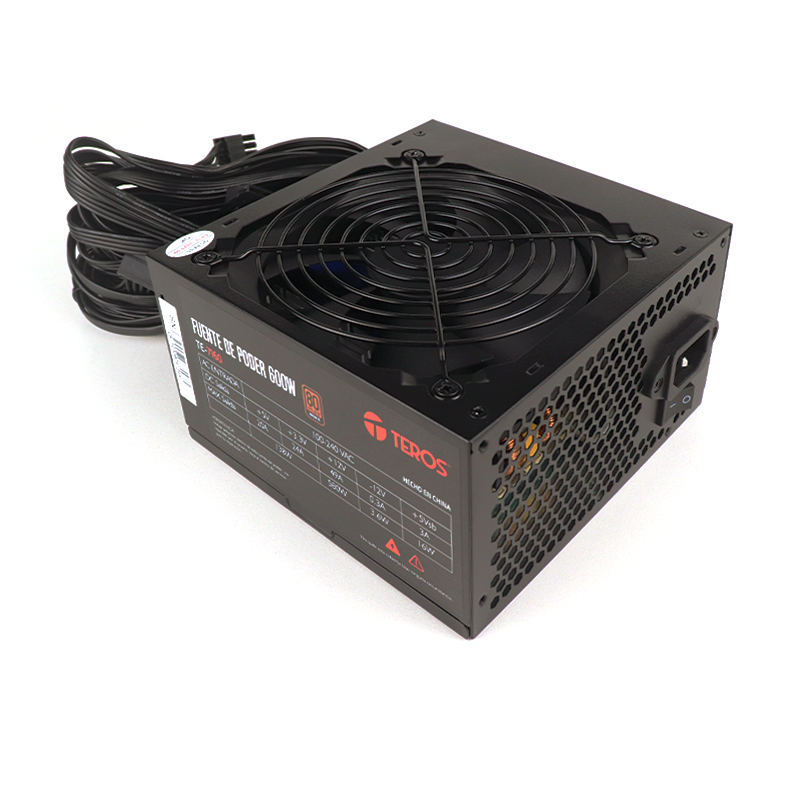 Fuente de alimentación CERTIFICADA Teros TE7160, ATX, 600W, 80 Plus Bronze, 100V - 240VAC