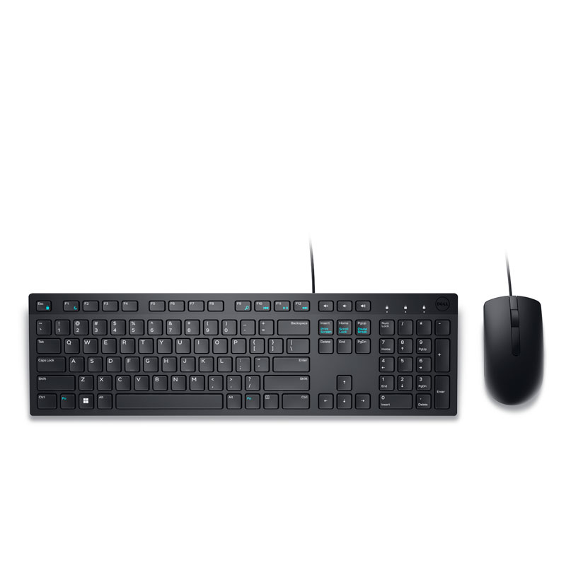 Mouse + Teclado DELL KM300C, Ambidiestro, USB, Optico, 1000 DPI, Color Negro, en Español