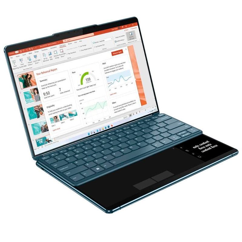 Notebook Lenovo Yoga Book 9 13IRU8, 2 x 13.3" 2.8K OLED Touch, Core i7-1355U 1.7/5.0GHz