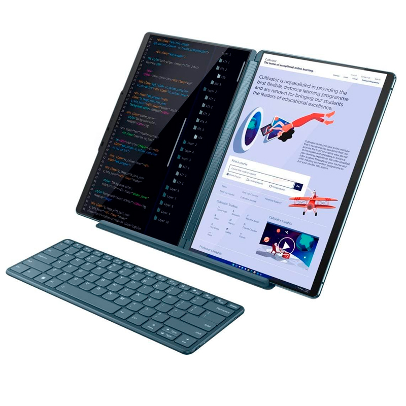 Notebook Lenovo Yoga Book 9 13IRU8, 2 x 13.3" 2.8K OLED Touch, Core i7-1355U 1.7/5.0GHz