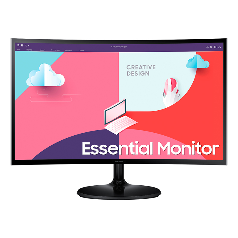 Monitor Samsung, 24" LED, LS24C360EALXPE, FULLHD, 1920x1080 VA , HDMI y VGA