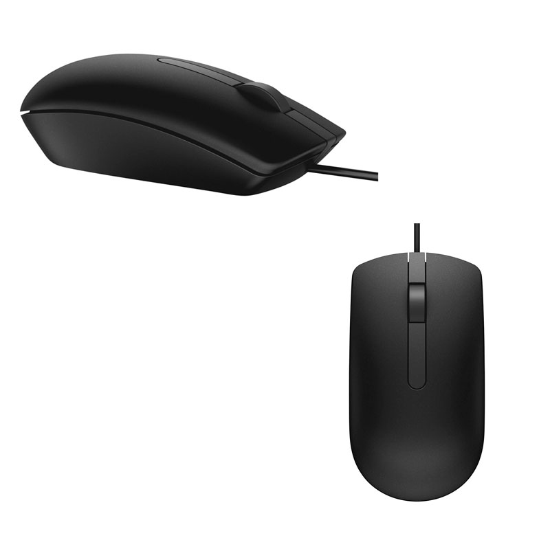 Mouse Optico Dell, Negro, USB, 3 Botones Con Rueda, 1000 Ppp, Presentación En Caja.
