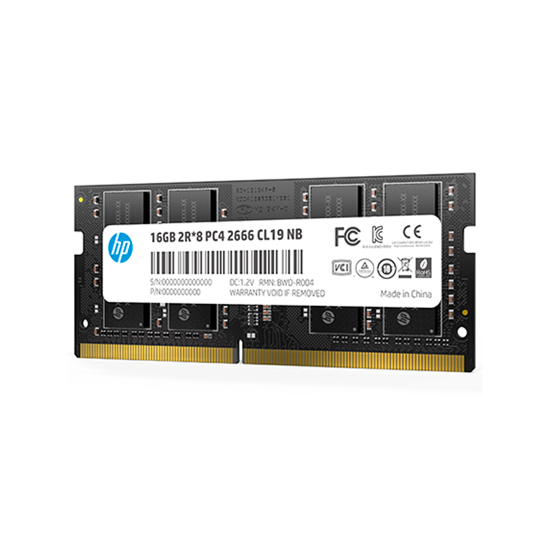 Memoria RAM HP S1 Series, 4 GB, DDR4, SO-DIMM, 2666 MHz, CL-19, 1.2V