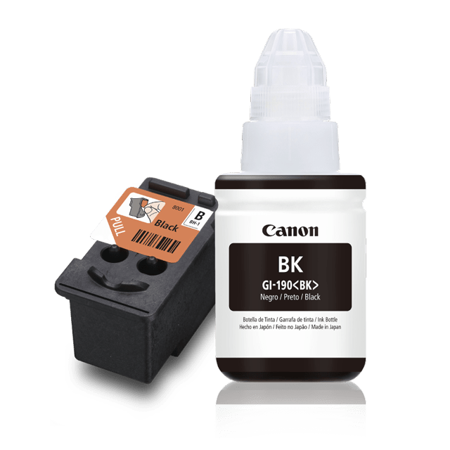 PACK Botella de Tinta Canon GI-190BK + Cabezal BH-1 Negro