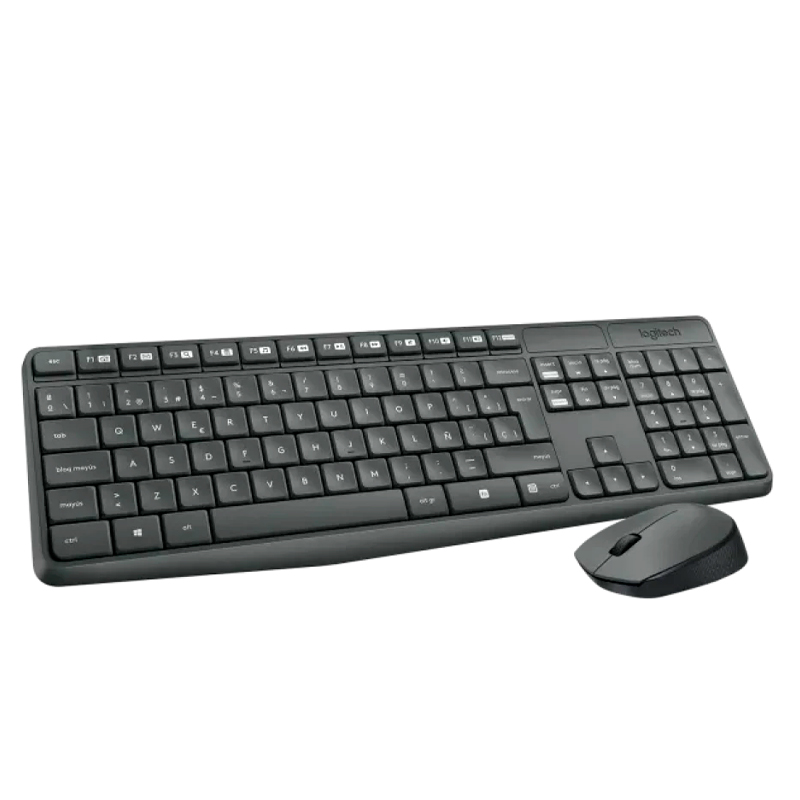 KIT TECLADO + MOUSE LOGITECH INALAMBRICO MK235 WIRELESS (PN: 920-007901)