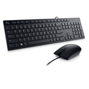 Mouse + Teclado DELL KM300C, Ambidiestro, USB, Optico, 1000 DPI, Color Negro, en Español