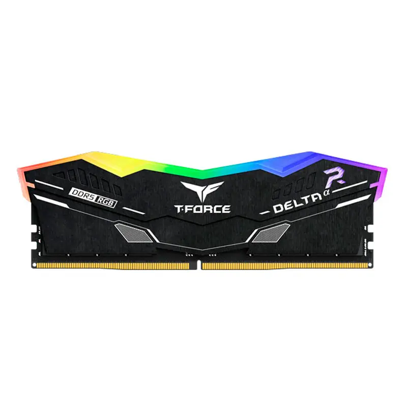 Memoria RAM TEAMGROUP T-FORCE DELTA BLACK RGB DDR5, 16GB (1x16GB) DDR5-6000MHz, CL38, 1.25V, NEGRO