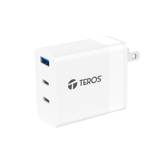[TE-70207W] Adaptador de corriente Teros TE-70207W, GaN, PD 65W, BLANCO