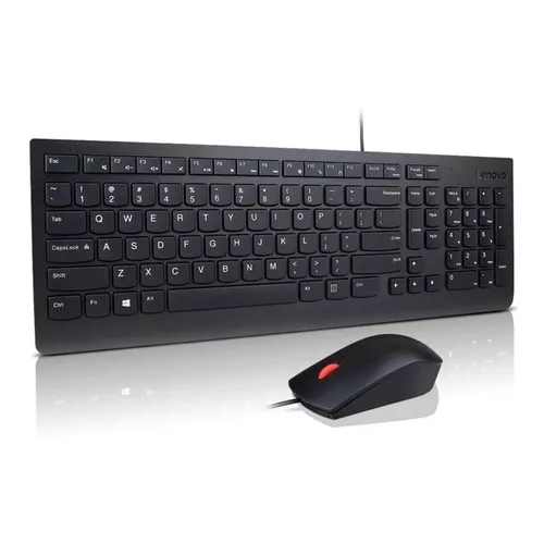 [KEYLENOV-4X30L79907] COMBO TECLADO Y MOUSE LENOVO ESSENTIAL CON CABLE USE TIPO A, ESPAÑOL LATINOAMERICA (4X30L79907)