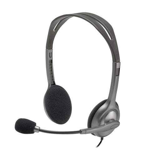 [MMMCLOGSTHEH111] Auriculares Logitech H111, estéreo, micrófono, conector 3.5MM, Gris
