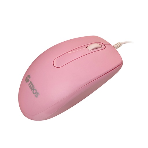 [TE-1221S] Mouse óptico Pink Teros TE-1221S, 1000dpi, , USB, 3 botones