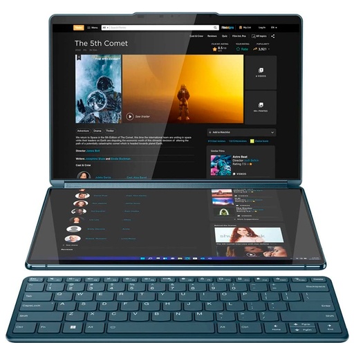 [NBLEN82YQ000CLM] Notebook Lenovo Yoga Book 9 13IRU8, 2 x 13.3" 2.8K OLED Touch, Core i7-1355U 1.7/5.0GHz